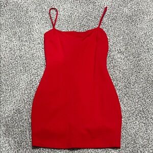 Lulu's Vibrant Red Mini Dress